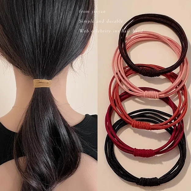 10-шт-черные-резинки-для-волос-прочные-эластичные-резинки-для-волос-без-ломтиков-для-женщин-повседневные-нежные-держатели-для-хвоста