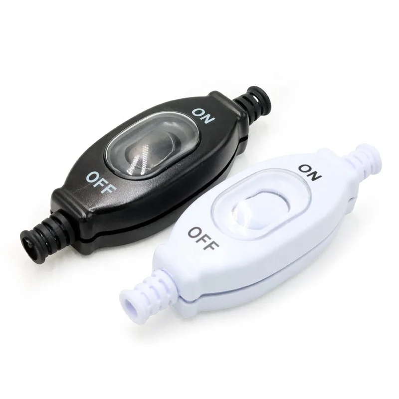 XX-204 IP65 outdoor waterproof 250V 3A DPST transparent button inline wire switch