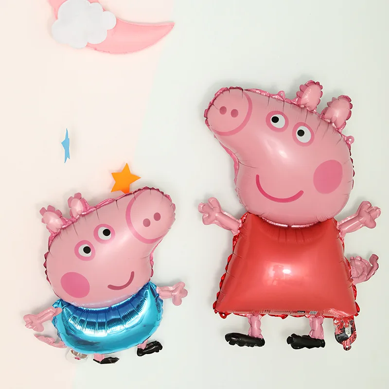 Peppa Pig Cartoon Balloon George Pig Mummy Daddy Foil Balloons Kid Birthday Party Supplies Decoration Photo Prop Home Decor