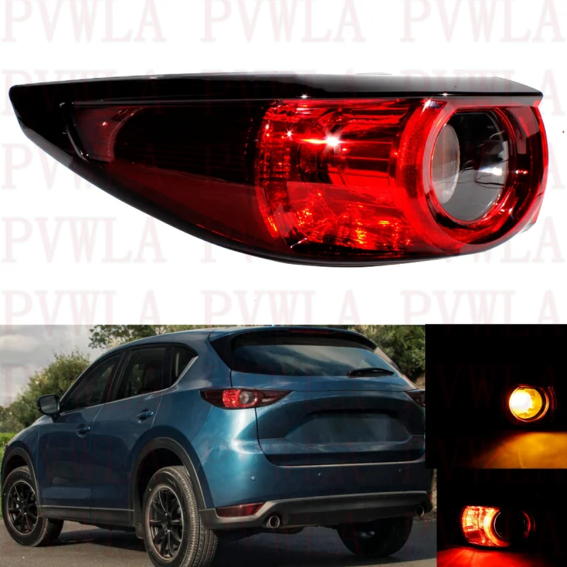 Left Outer Side Tail Light Rear Lamp With LED Bulbs KB8A51160F For Mazda CX-5 2017 2018 2019 2020 2021