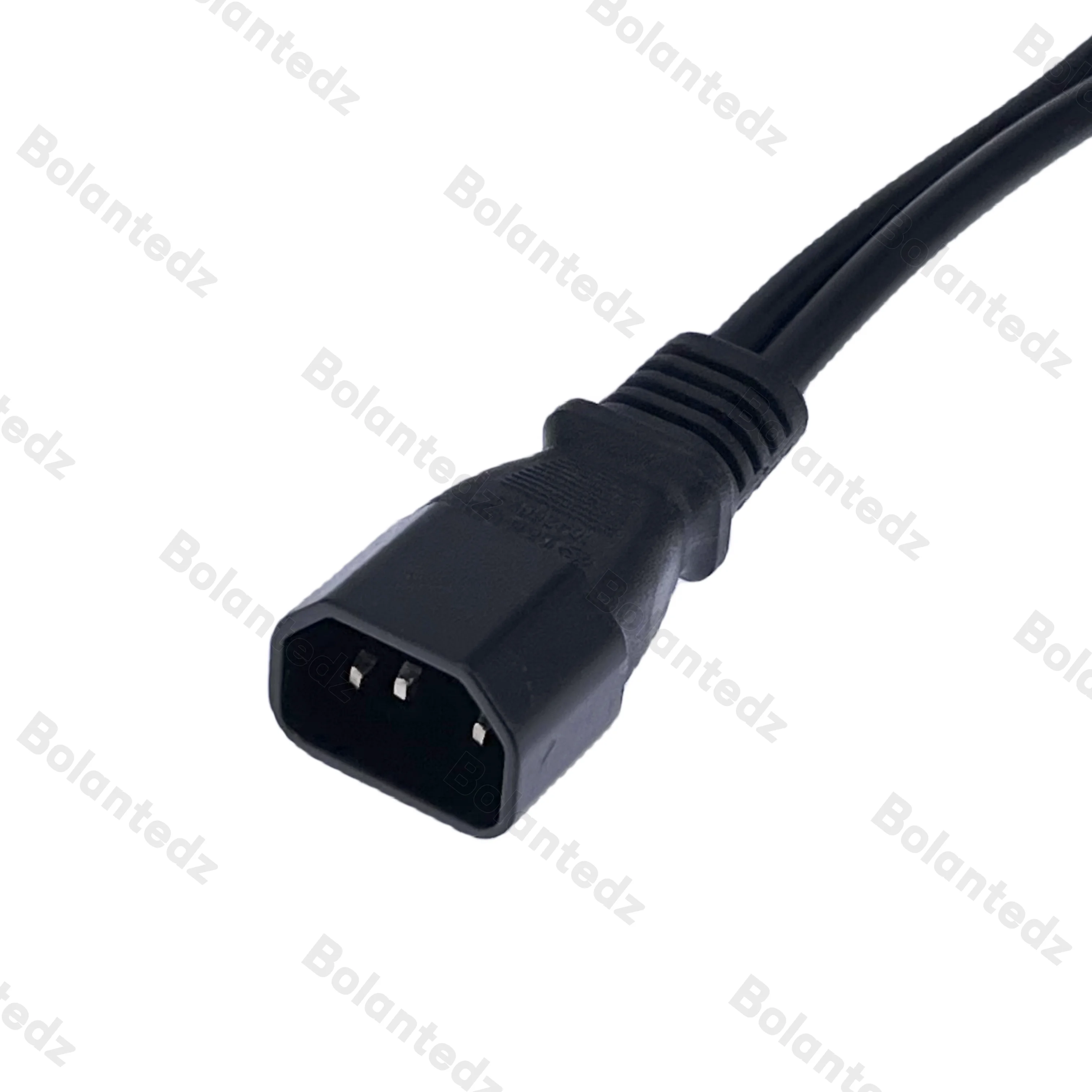 30CM Power Y Type Splitter Adapter Cable Single IEC 320 C14 Male to Dual C13 Female Short Cord for Computer host display