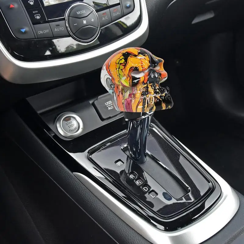 Car Gear Shift Knob Skull Head Shifter Lever Universall Durable Vehicle Gear Tip Reliable For Car Truck Handle Head Replacement