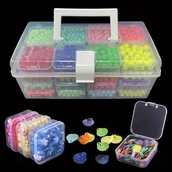 14/32pcs Set Transparent Plastic Storage Box, Diamond Beads Jewelry Accessories Storage Box, Multipurpose Desktop Storage Box