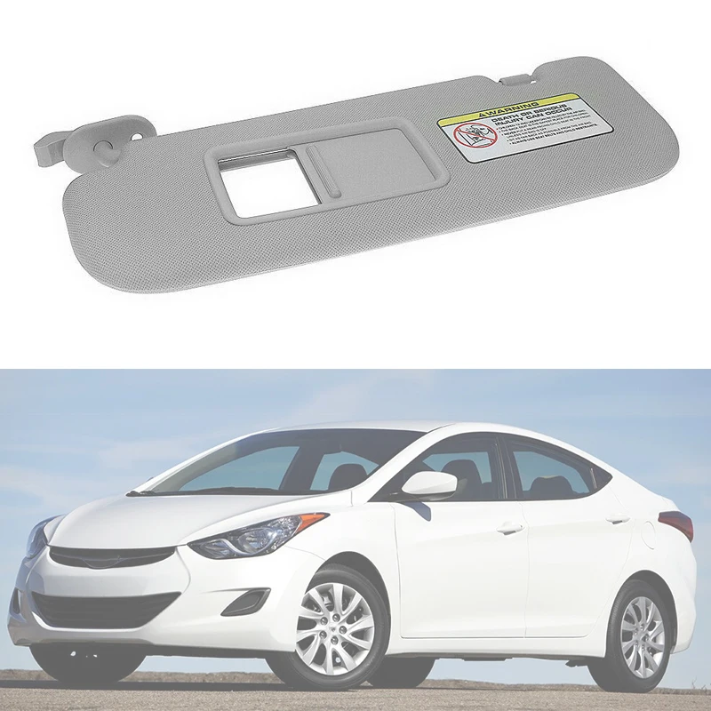 

For Hyundai Elantra Car Sun Visor No Light Grey Left Right ABS Sunshade Sunvisor Block Shade 2011-2015 852103X000TX Accessories