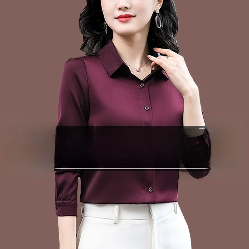 

Шелковый женский воротник irt, осенне-весенний подвесной шелковый длинный воротник-свеч, стандартный крой, чистый цвет, детали на пуговицах