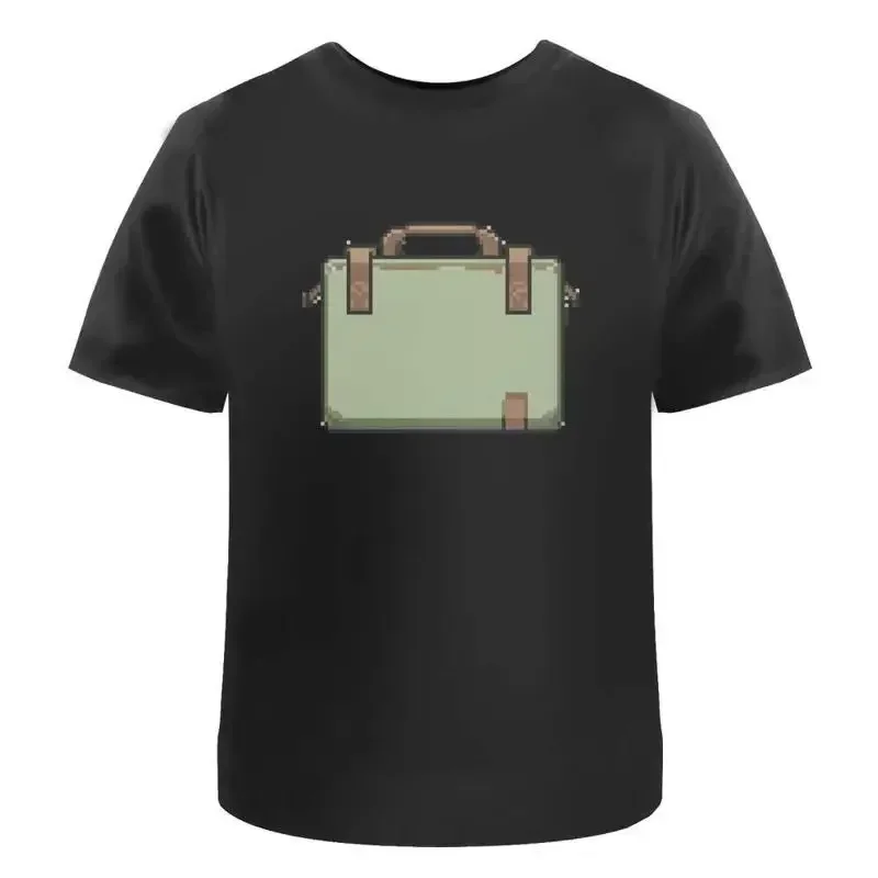 Briefcase Pixel Art' Cotton T Shirt Ta045230