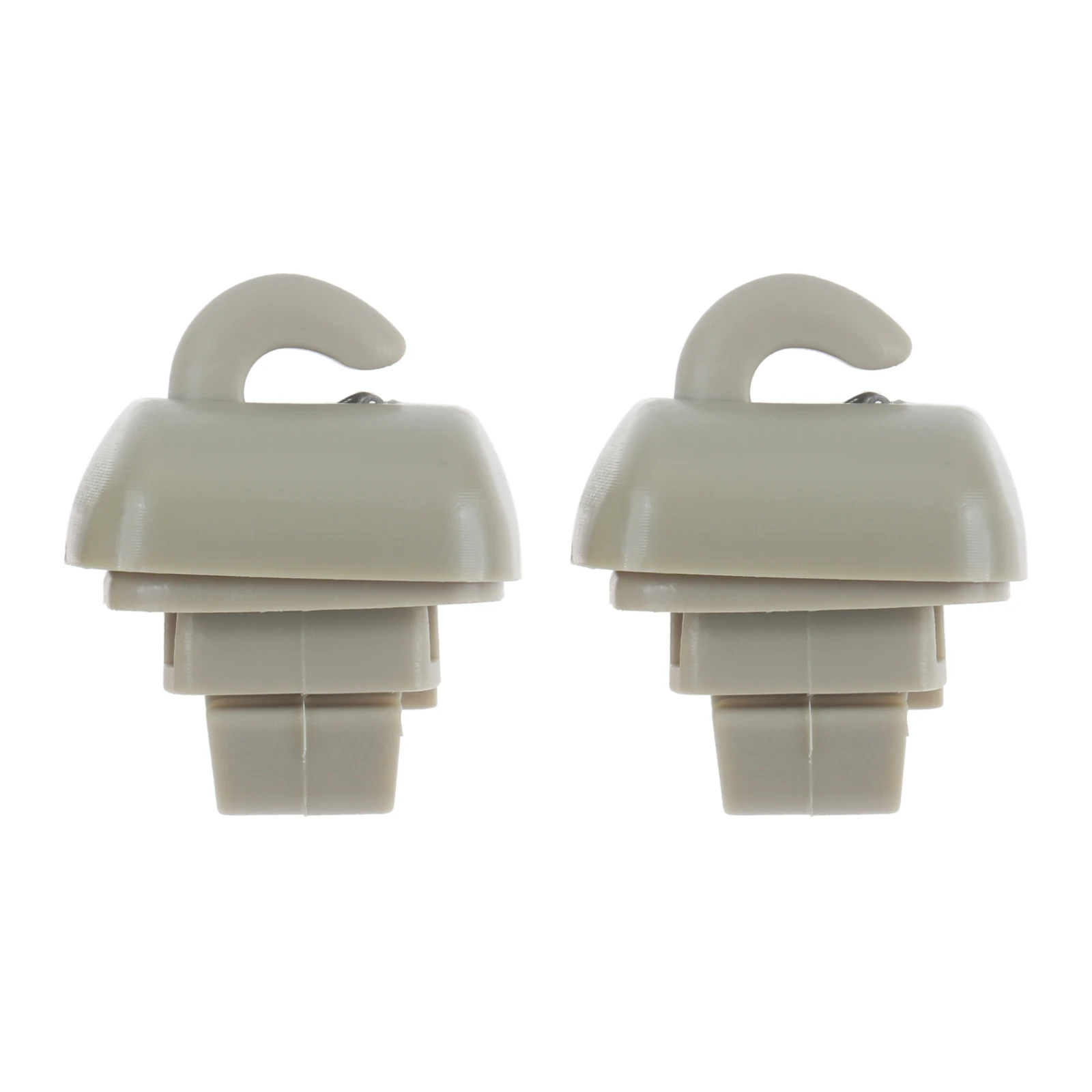 2Pcs Car Front Sun Visors Hook Bracket Clip Hanger Hook Retainers 4B0857562 4B0857563 for Audi TT A6 C5 2000 2005 Grey/Beige