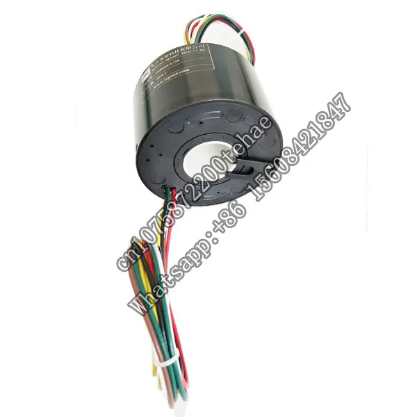 Cepillo de metal de 6 circuitos de alto rendimiento, orificio de 38mm, máquina de bobinado de 1200RPM, conector eléctrico de anillo deslizante