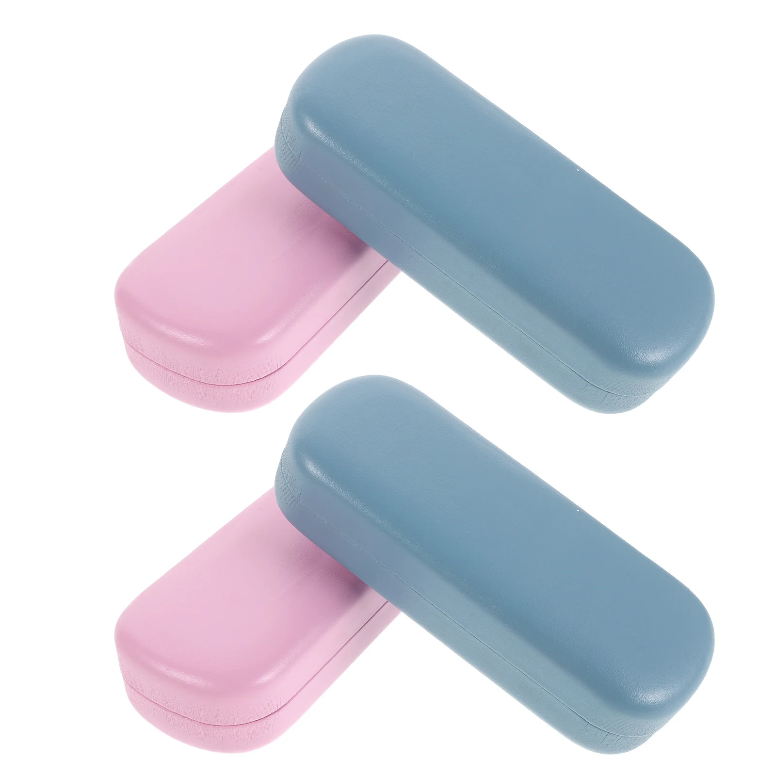 

4Pcs Glasses Case Solid Color Portable Anti-Pressure Travel Organizer for Sunglasses Eyeglasses Women Men Students Compact