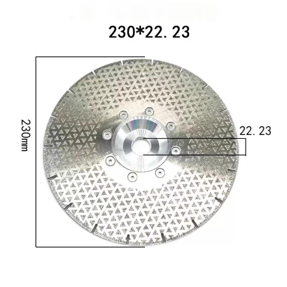 Electroplated Diamond Saw Blade 230mm 40 Grit for Marble Ceramic Tile Glass Stone Cutting, 22.23mm Arbor Angle Grinder Disc