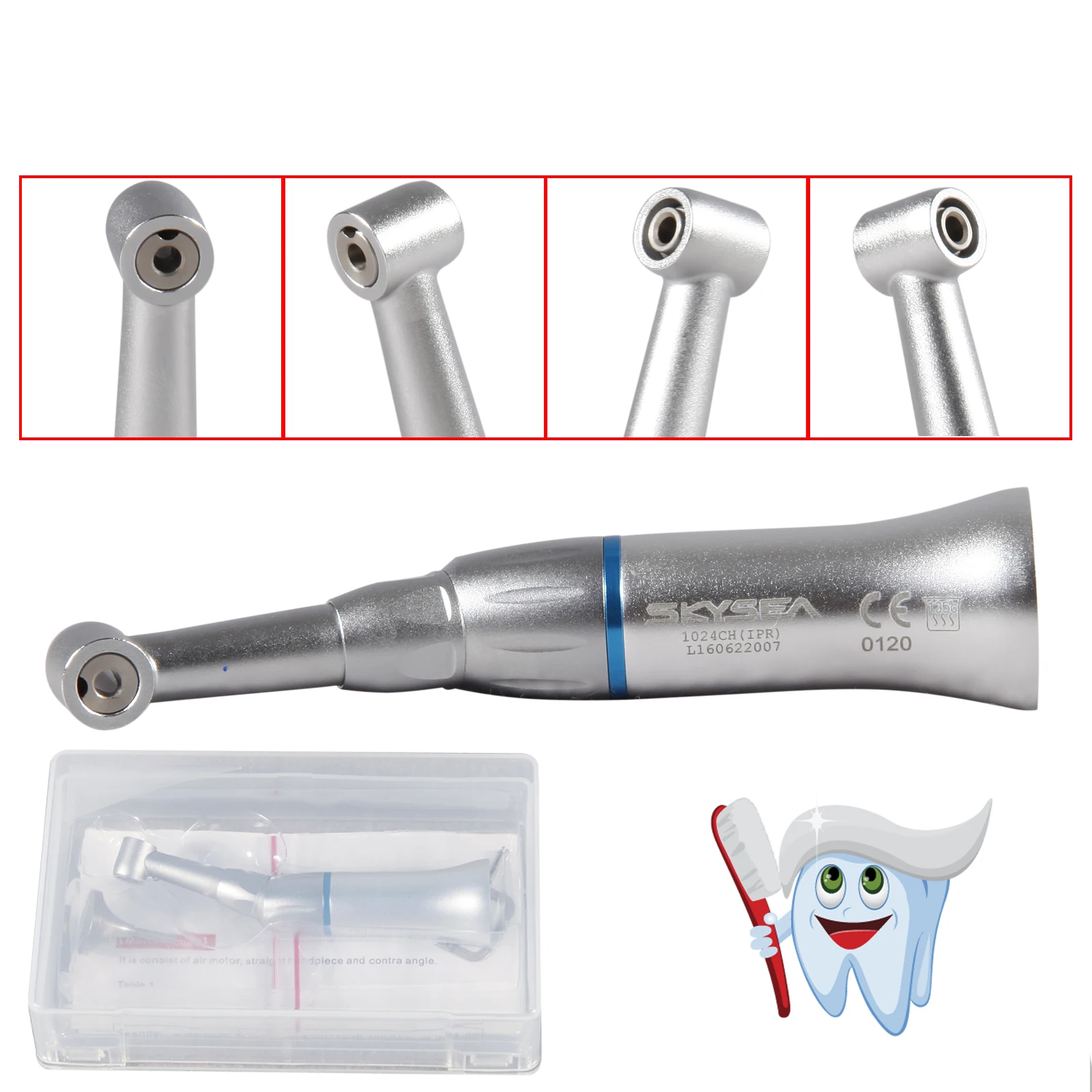 Dental Orthodontic 4:1 duction Double Sided Contra Angle Reciprocating Interproximal Strip IPR Handpiece / Gauge