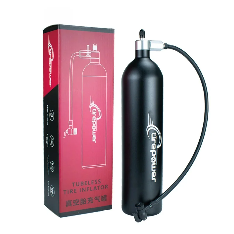 

1,3 л MTB шоссейный велосипед, накачка бескамерных шин, усилитель воздуха для шин, черная воздушная бутылка с клапаном, газовый баллон для велосипеда, бескамерная шина 29 дюймов