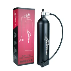 1.3L MTB Road Bike Tubeless Tire Inflator Tyre Air Booster Black Air bottle With Valve Gas Cylinder For Bike Tubeless 29