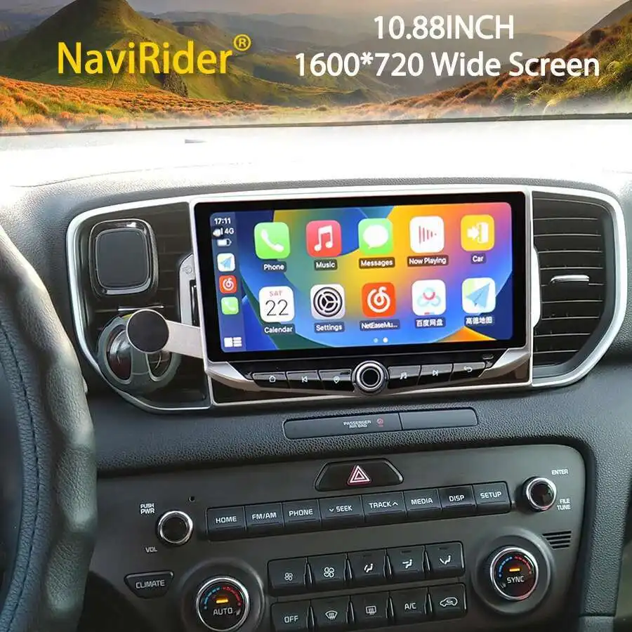 

For Kia Sportage 2016 2018 10.88" Qled Screen Android Video Player Carplay Type-C Charging Mobile Holder GPS Multimedia Stereo