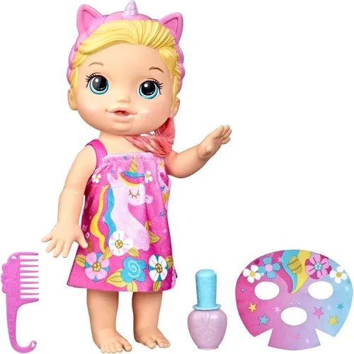 Baby Alive Spa Fun with My Baby. This adorable 12.8-inch aquatic doll wears a pink molded swimsuit and attached themed headband.