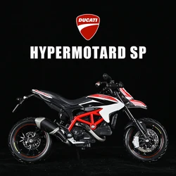 Maisto 1:18 2013 Ducati Hypermotard SP White Motorcycle Toy Model Alloy Ornament Collection Birthday Gift Office Home Decoration