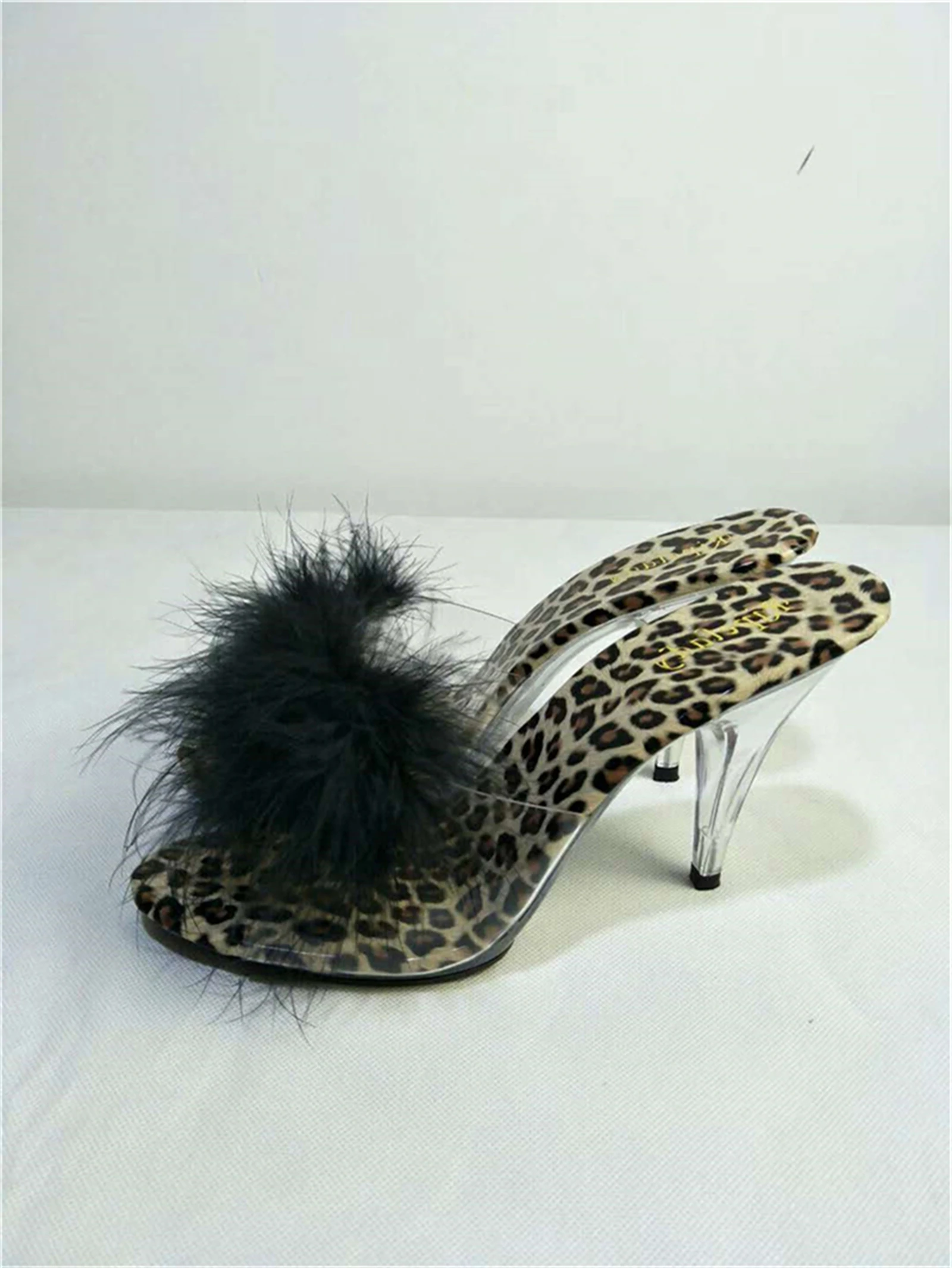 

Black Thick Platform High Heels Slippers for Women 13cm Sexy Wedding Party Dancing Shoes Comfortable Nightclub Footwear