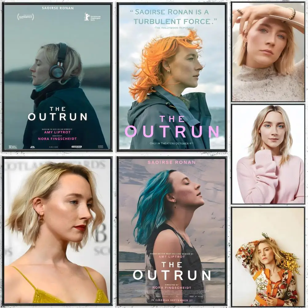 Actor Saoirse Ronan Poster Self-Adhesive Waterproof Wall Stickers Coffee Bar Home Wall Decor