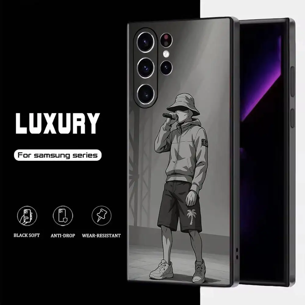 Rapper B-BENY JR Phone Case For Samsung S25,S24,S23,S22,S21,S20,S10,Ultra,Plus,Lite,FE,Soft Silicone Black Cover