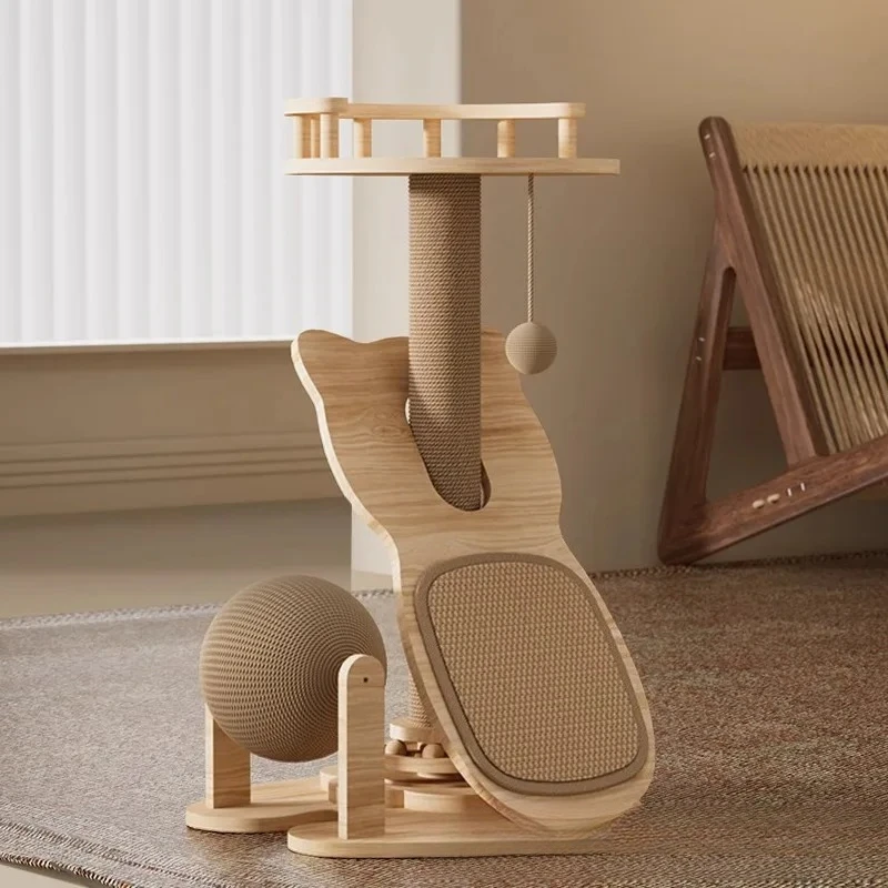 

Сизалевая доска для кошачьих царапин, каркас для лазания для кошек, встроенная кровать для кошек, износостойкая, маленькая бытовая игрушка-поворотник из конопляных шариков