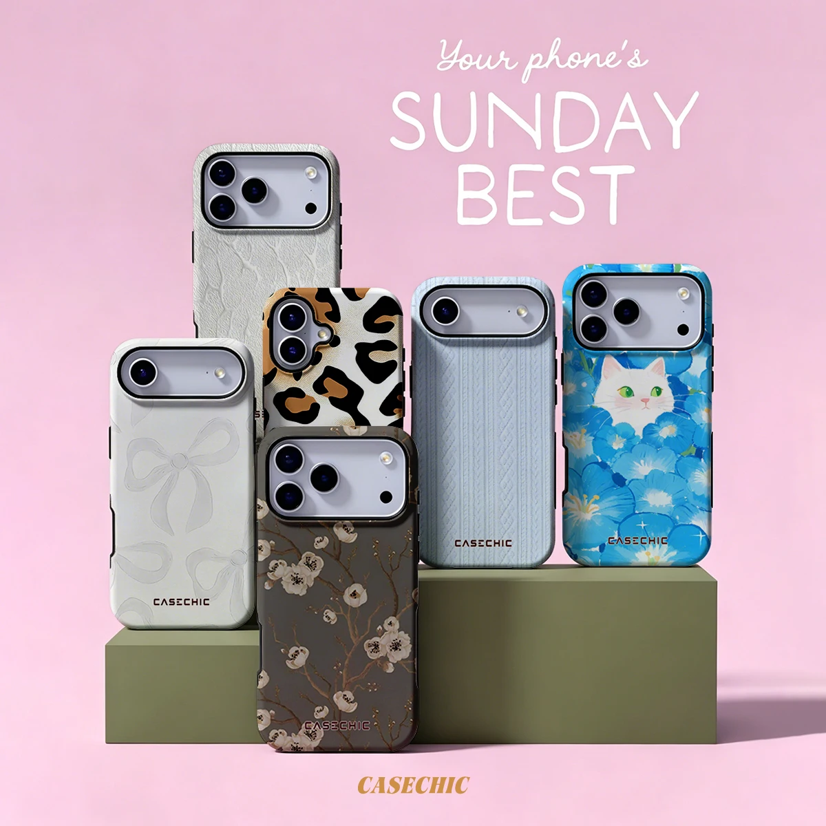 White Blossom Case for Samsung Galaxy S26 S25 S24 S23 Ultra Drop Resistant Glossy Dual-Layer Cover CaseChic