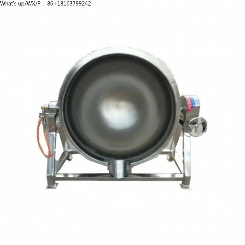 

Automatic Tilt 50 Gallon Oil Pan Mixer Chocolate Melter Pot Double Jacketed Kettle With Agitator