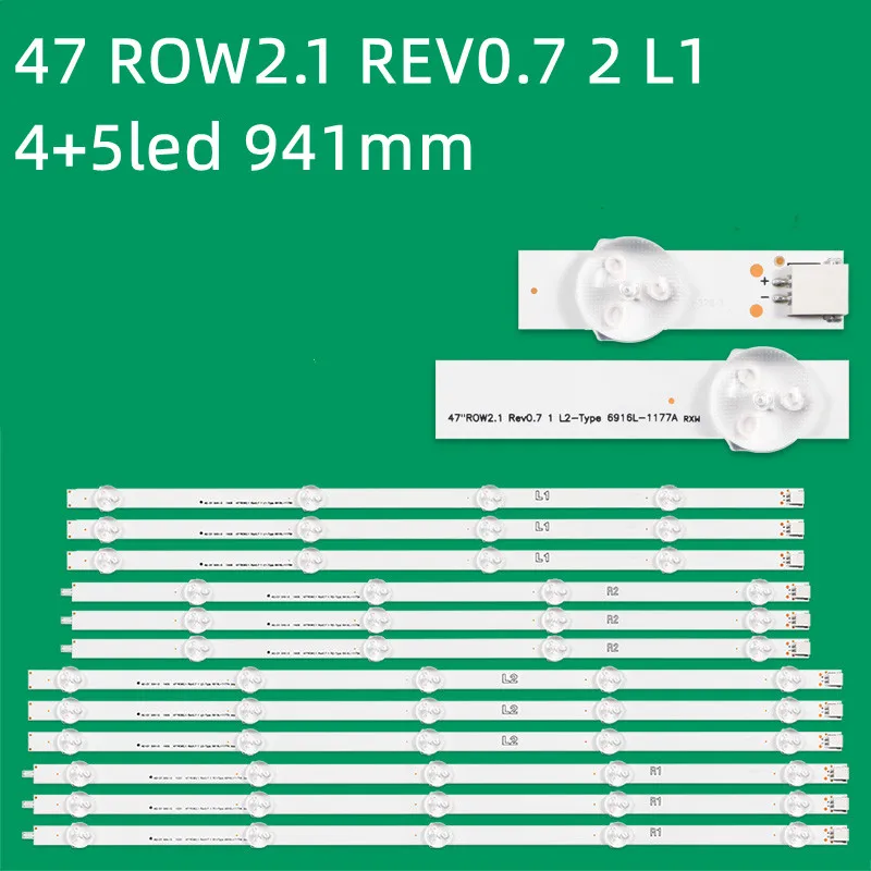 LED strips for 47 TV 47LN5400 47ln575s 47LN613S 47LN613V 47LN6130 47LN6138 47LA620S 47LA6208 47 ROW2.1 REV 0.7 1 L2 TYPE