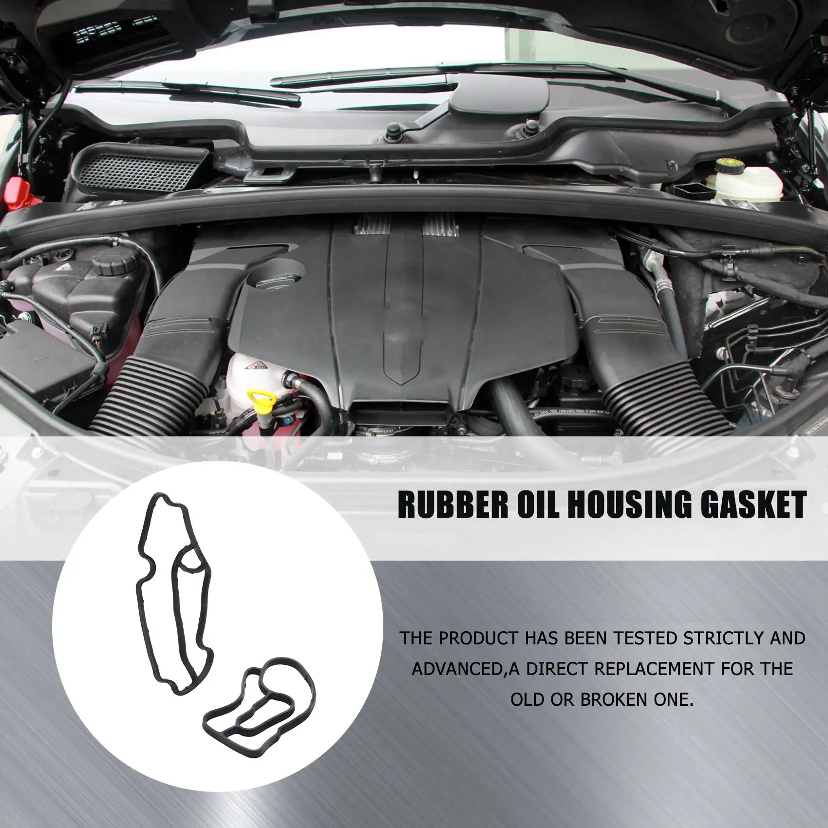 ปะเก็นตัวกรองน้ำมันยางสีดำ2ชิ้นใส่ได้กับ Mercedes Benz ML320 ML350 R320หลบสปรินเตอร์6421840080 6421801410