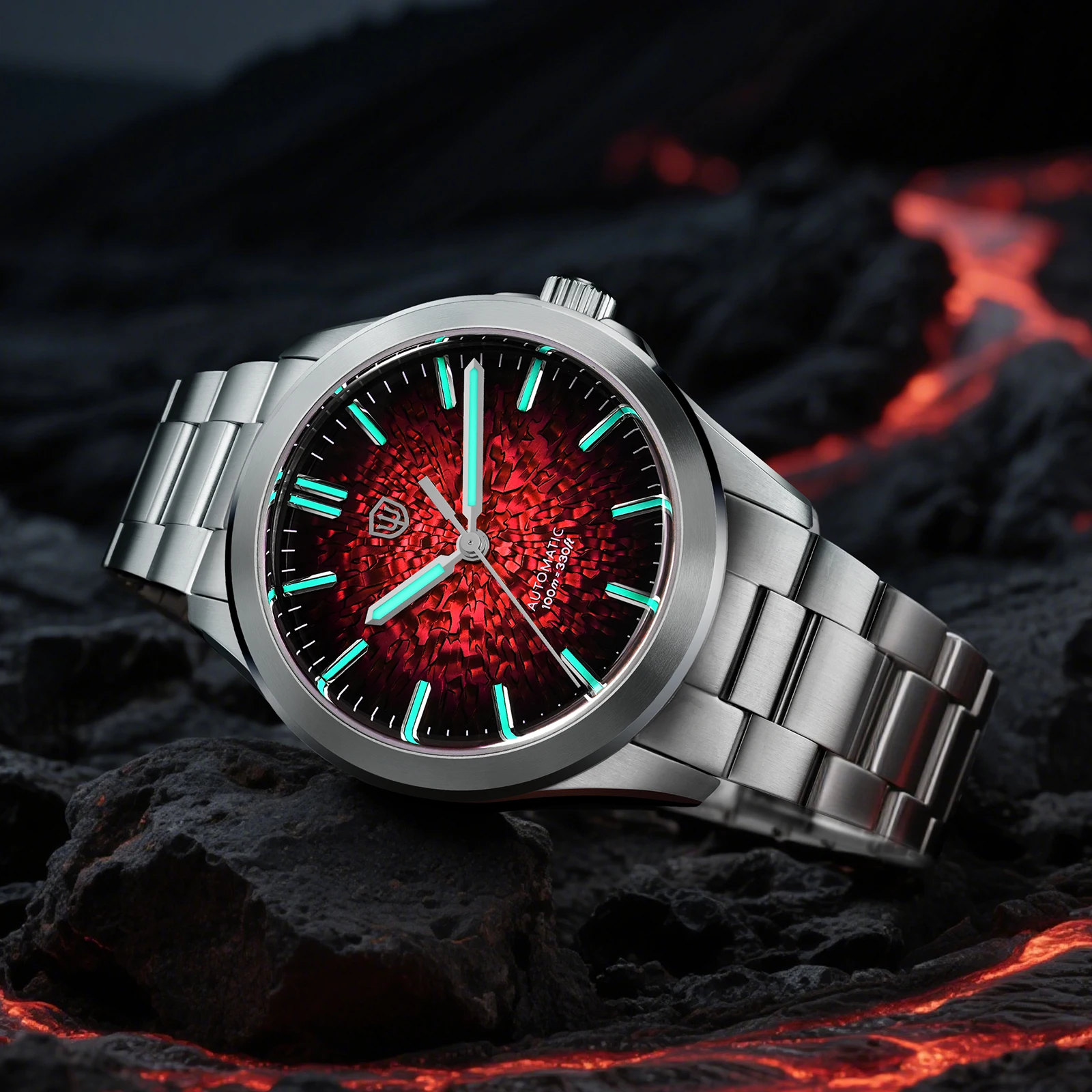 Watchdives WD0005B ice Crack Dial Watch NH35 Automatic Movement