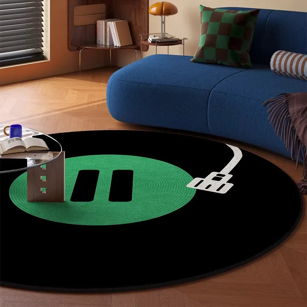 Cartoon Record Player Round Rugs Living Room Home Decoration Carpet Room Rug for Bedroom Floor Mats 원형러그 Alfombra Redonda Ковер