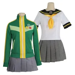 Anime P Chie Satonaka Cosplay Costume 4 Women Coat Skirts Shirt Tie Halloween Party Outifits Custom Size