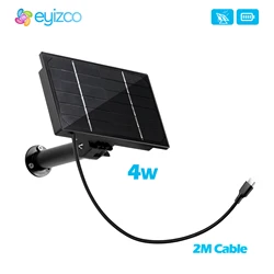 4W Waterproof IP66 Solar Panel Outdoor 2m Cable Charger USB TypeC 5V DC12V Powered Security WIFI Hunting Camera Or 4G Router