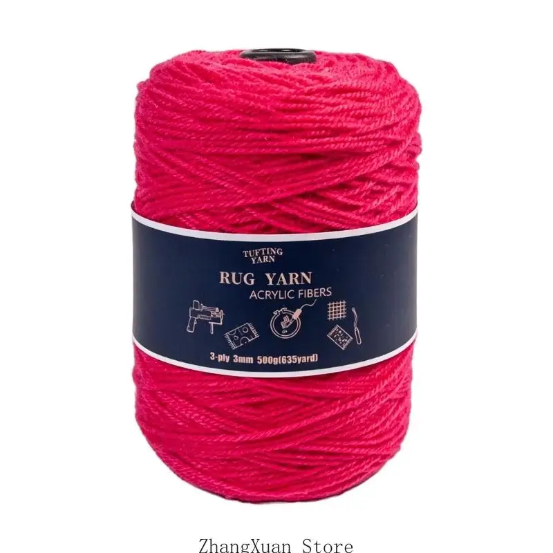 Dicke und starke Acrylgarnbündel, geeignet für Tufting, Basteln und künstlerische Heimdesigns, 3 x – Detail 10
