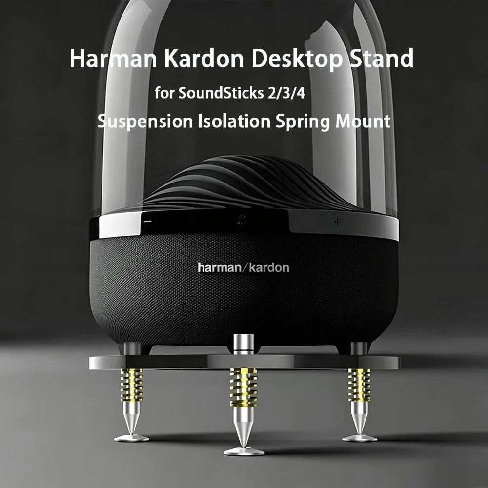 Ständer für Harman Kardon SoundSticks 2/3/4/5 Desktop-Lautsprecher, Isolationsbasis aus Aluminiumlegierung, Stoßdämpfungshalterung