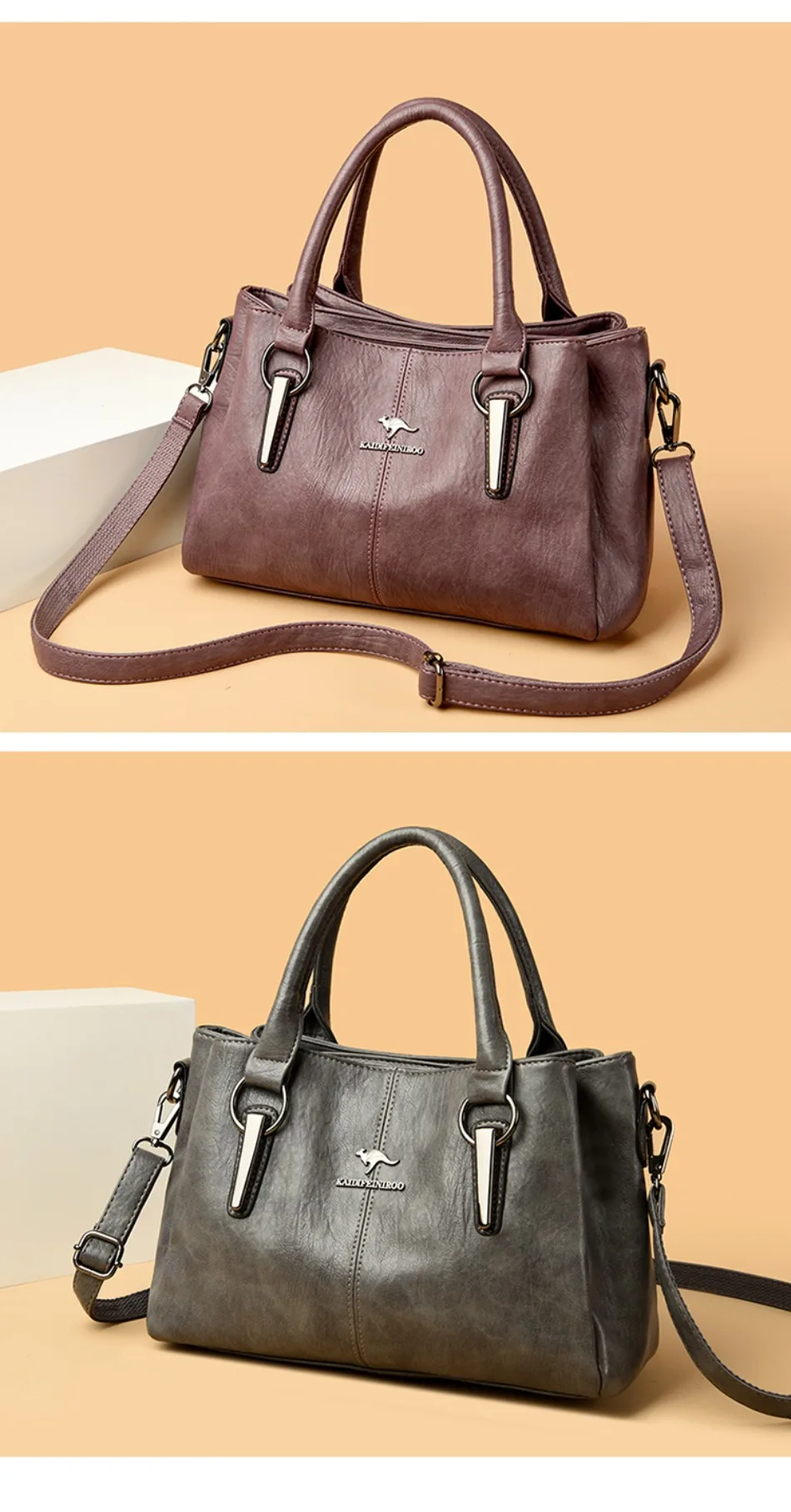 Genuine 3 Layers High Quality Soft Leather Ladies Shoulder Crossbody Bags for Women Luxury Handbags Women Bags Designer