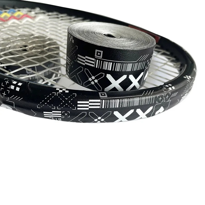 2024 New Printed Tennis Racket Head Sticker Frame Protects The Racket Head From Scratching Large Roll 5 Meters Length