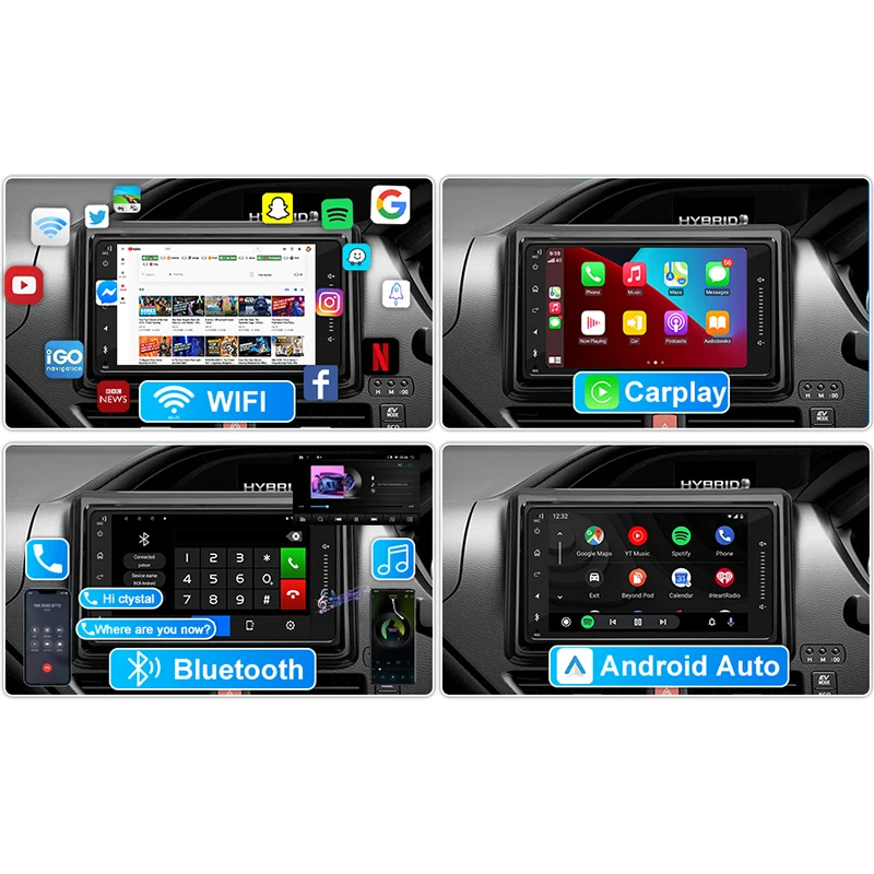 4+64GB Android 13 Apple Carplay Auto Car Stereo Radio FM AM GPS Navi For Toyota Sequoia 2003-2007