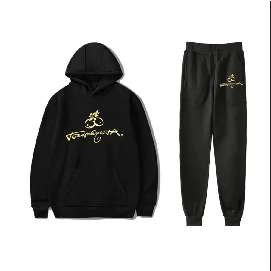 

Tropicoqueta Album Men's Sportswear Set Casual Tracksuit Two Piece Set Sweatshirt+Sweatpants Sporting Suits