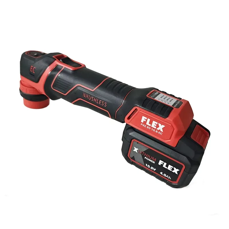 Pulidora Mini FLEX PXE80 de Iones de Litio para Autos, Plato de 1"/3", 5000 RPM, Paquete de Batería de 4.0A