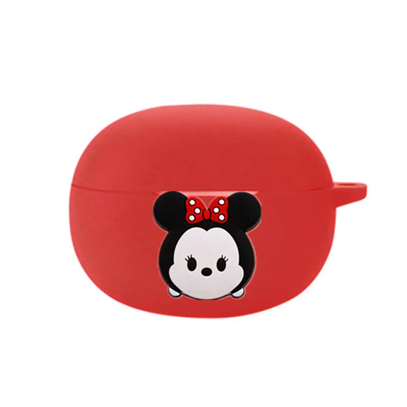 Cartoon Disney Earphone Case Cover For Realme Buds T100 Silicone Blutooth Earbuds Charging Box Protective Cover With Hook
