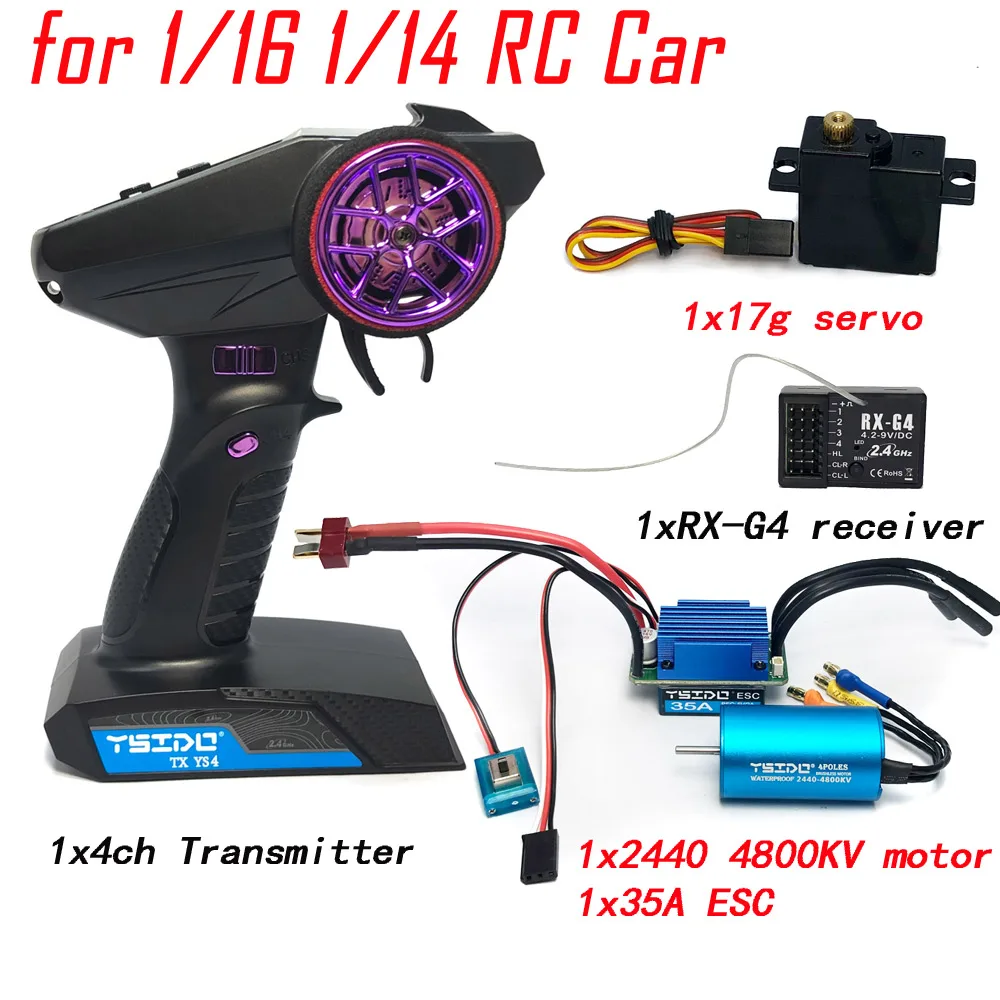 Borstelloze Combo Upgrade Kit Motor Esc Ontvanger RC Servo Set voor MJX hyper go HBX REMO Hobby WLtoy 1/12 1/14 1/16 1/18 Auto