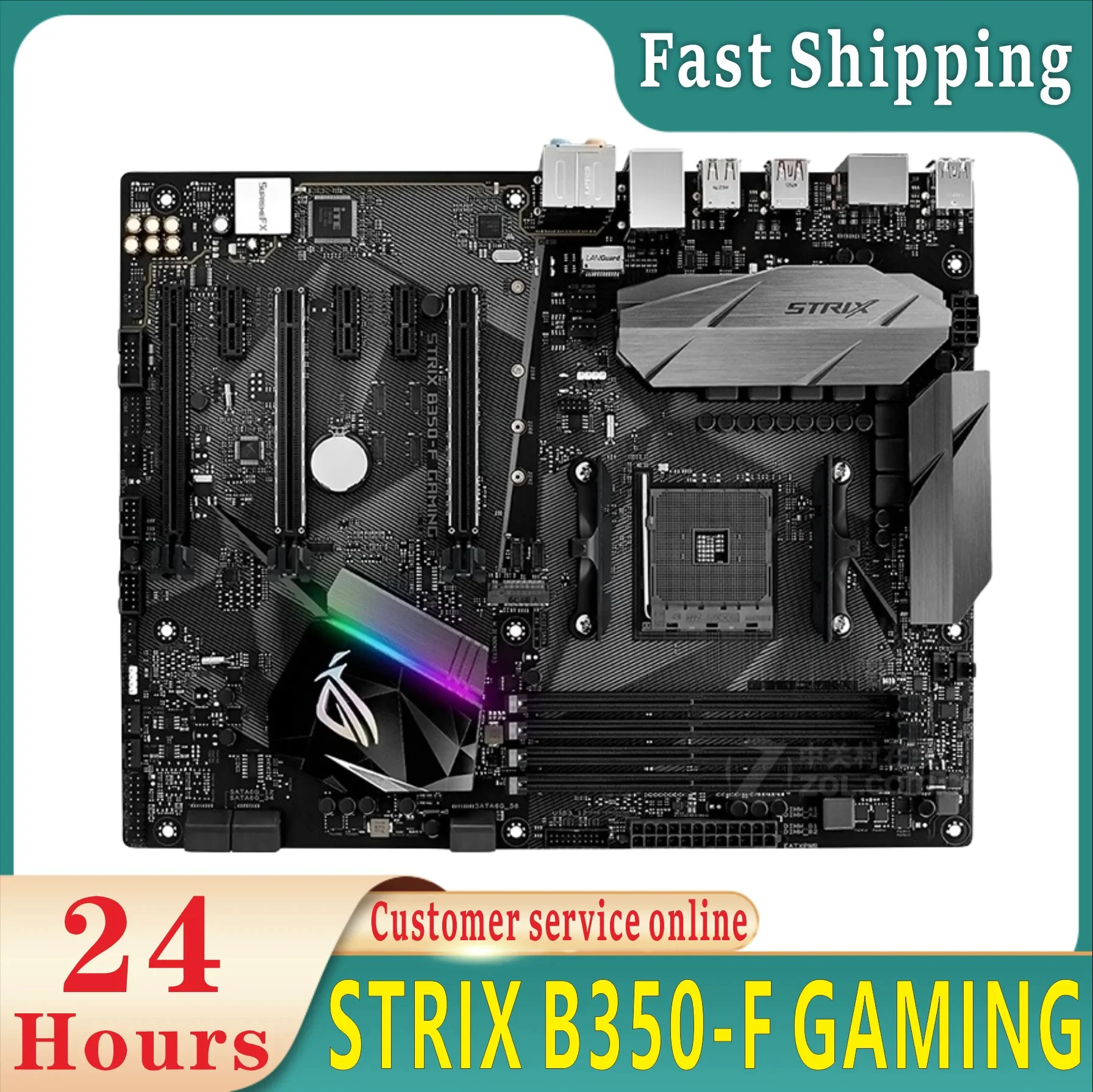 ROG STRIX B350-F GAMING Motheryard DDR4 AMD B350 PCI-E 3.0 64GB USB3.1 ATX for Ryzen 3 1200AF 5 3500 CPU 100% testing