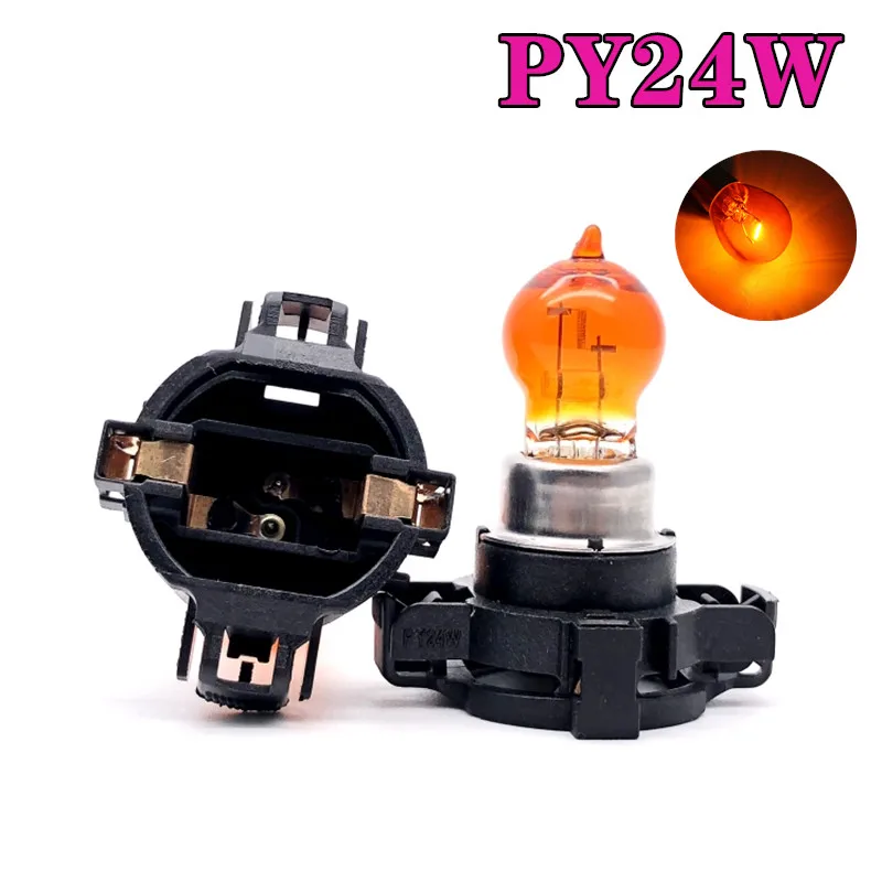

2Pcs PY24W Car Halogen Bulbs 12V24W Amber Halogen Lamp PGU20-4 12190 12190NAC1 Car Front Rear Indicators Bulb E4 For BMW