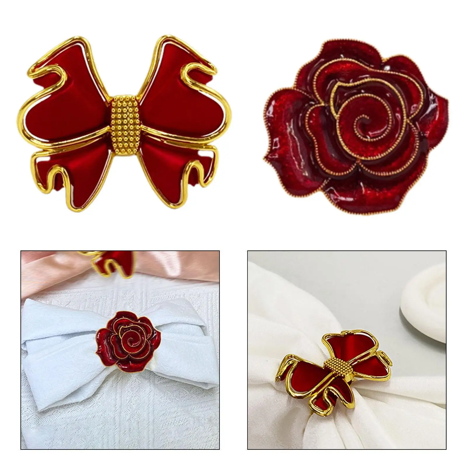 Napkin Ring Fashion Sturdy Napkin Holder Buckle Dinner Table Decor for Party Thanksgiving Banquet Christmas Celebration