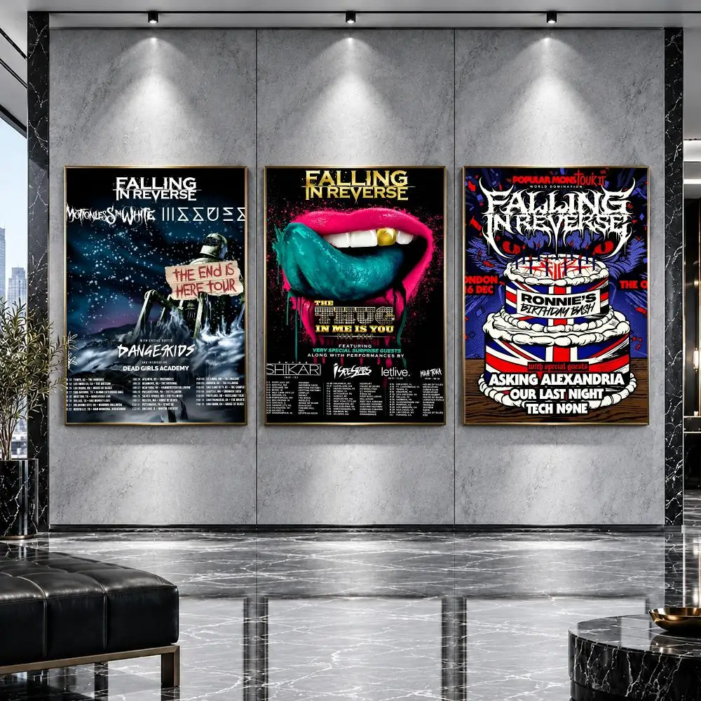 music Falling in Reverse Poster Poster HD Printing Premium Luxury Style Wall Art Home Decor For living room Bedroom Gift