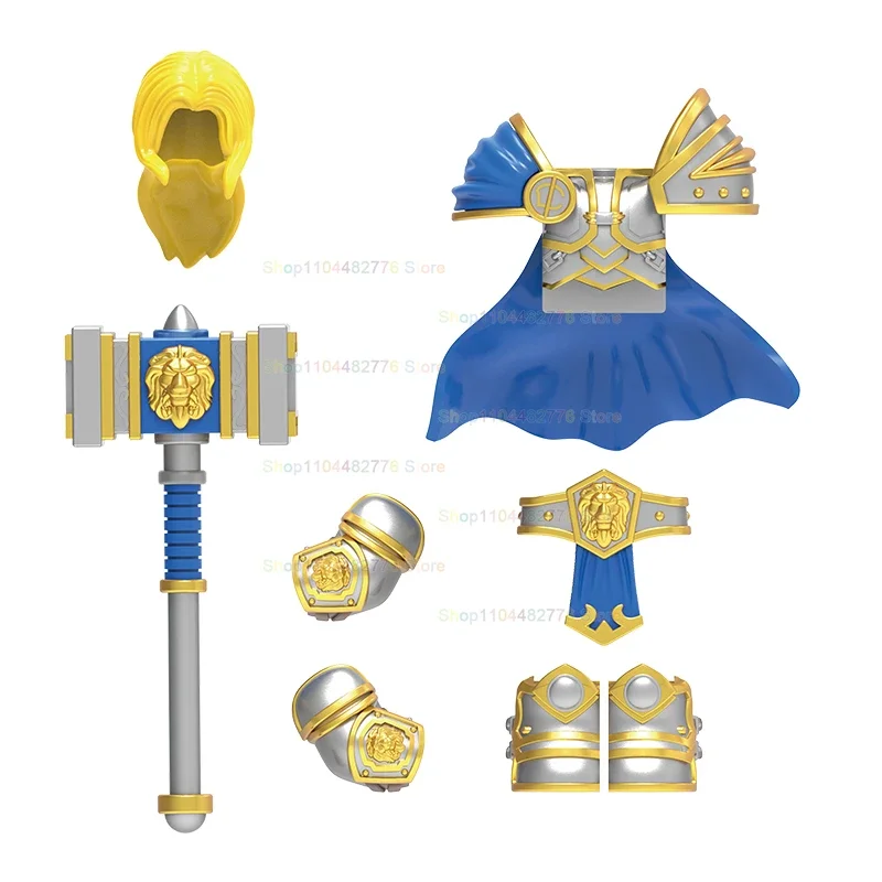 

Medieval Soldiers Helmet Armor Sword Accessories Knights Assemle Scene Building Blocks Models DIY Toys for Children Gifts