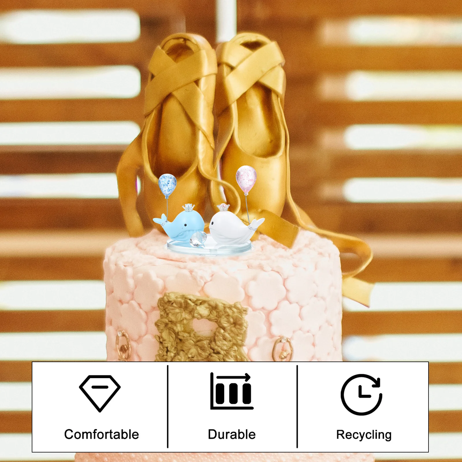 

Creative Resin Dolphin Balloon Decor Car Interior Decorative Desktop Resin Craft Adornment Romantic Car Office Desk Decoration