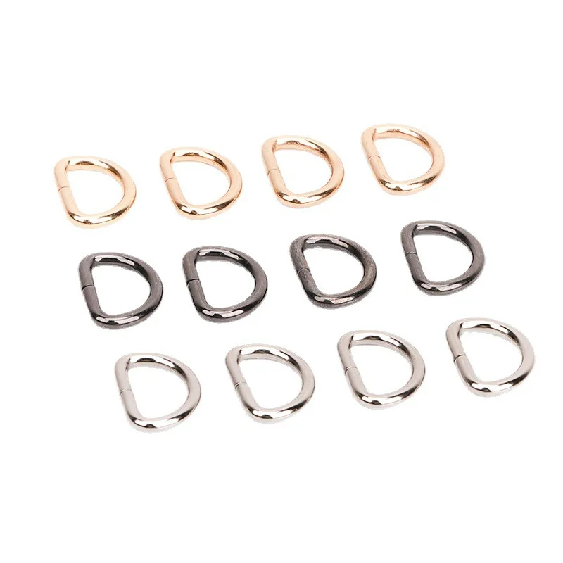 200pcs silver gold gunmetal Bronze D rings 3/8