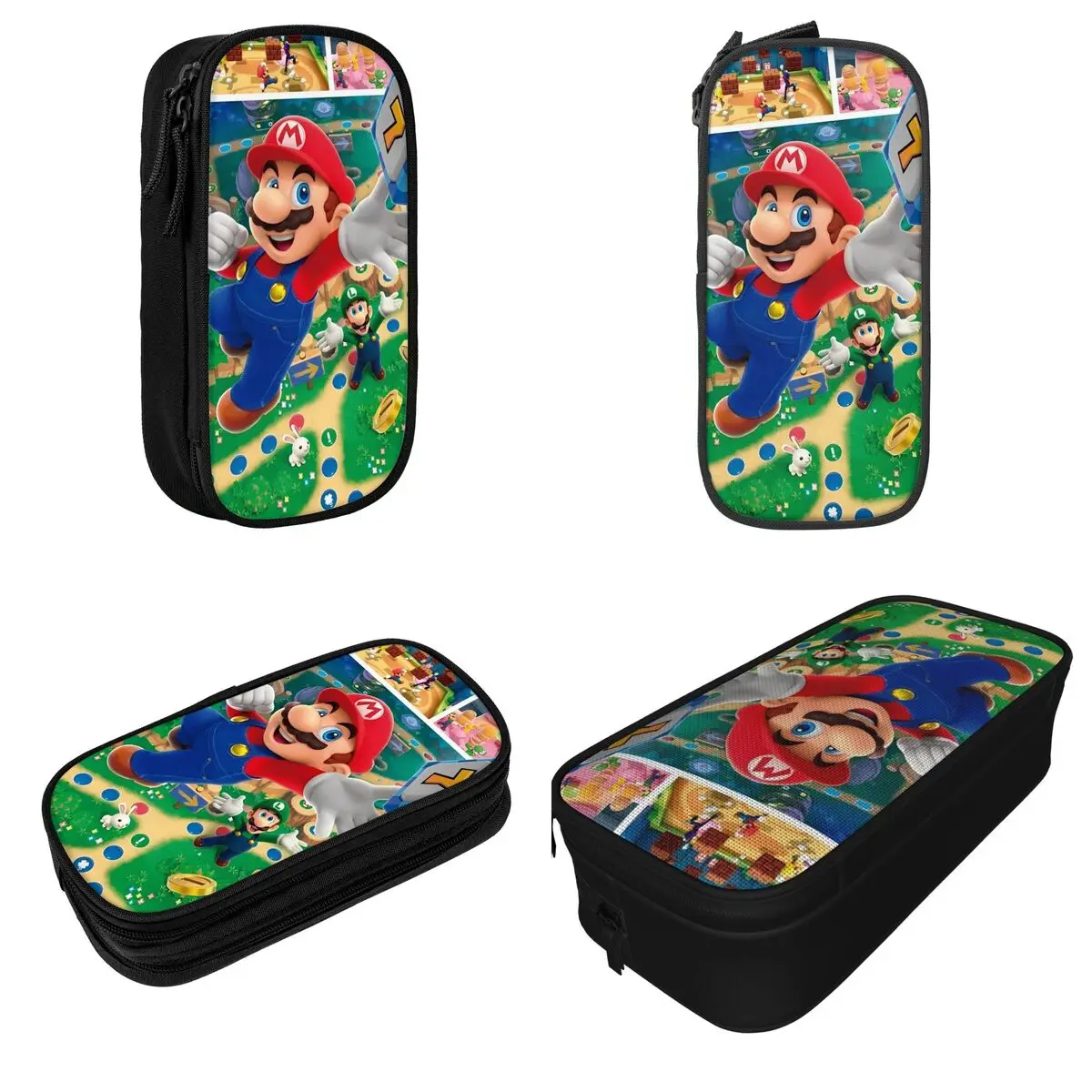 Cute Super Mario Bros Cartoon Game Pencil Case Anime Pencilcases Pen Student Large Storage Bag School Supplies Zipper Stationery