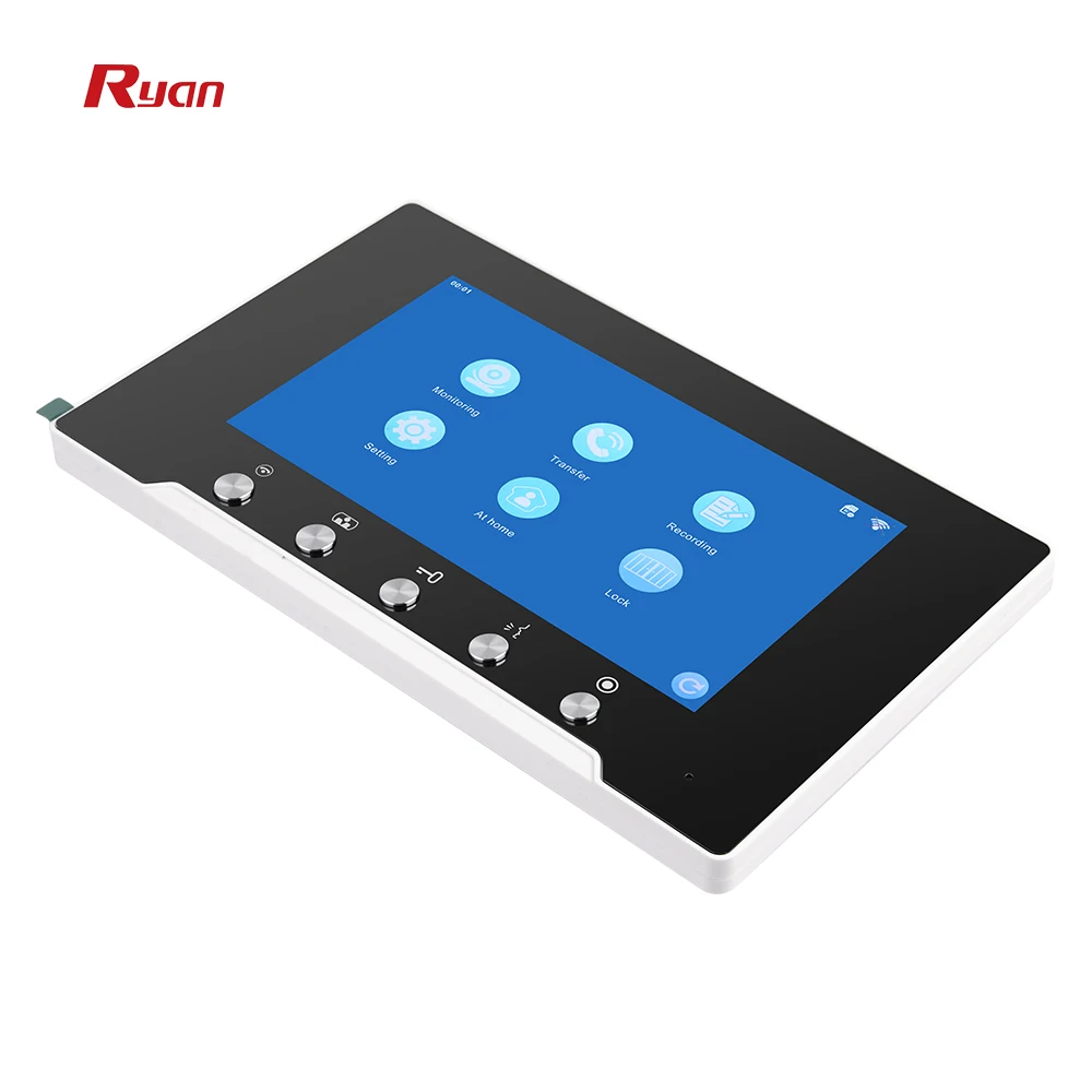 라이언 신제품 고품질 4선식 IP WIFI 비디오 도어폰 10인치 대형 화면 1080P 카메라 아파트 인터콤 시스템 도어폰